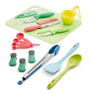 NWT Art + Cook Kitchen Gadget & Cutlery Knife Set Floral Multicolor 23 Pieces